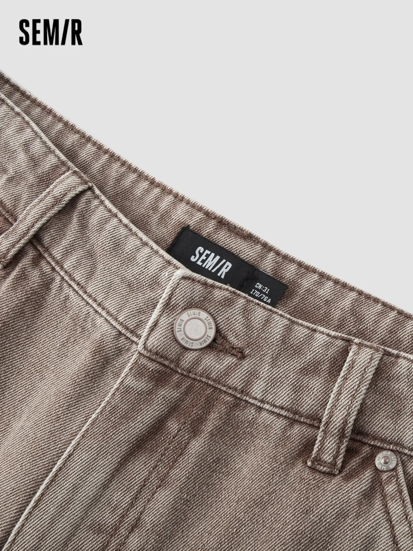Semir Men Loose Fit Straight Leg TrousersDenim Trousers