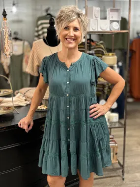 Seraphina Tiered Ruffle Sleeve Dress