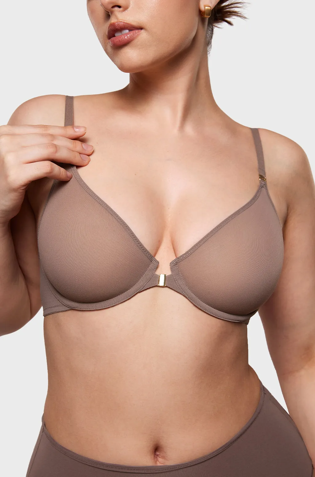 Sheer Front Closure Bra