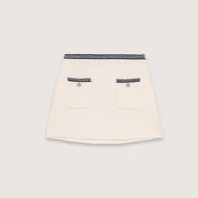 Short skirt with contrasting trim