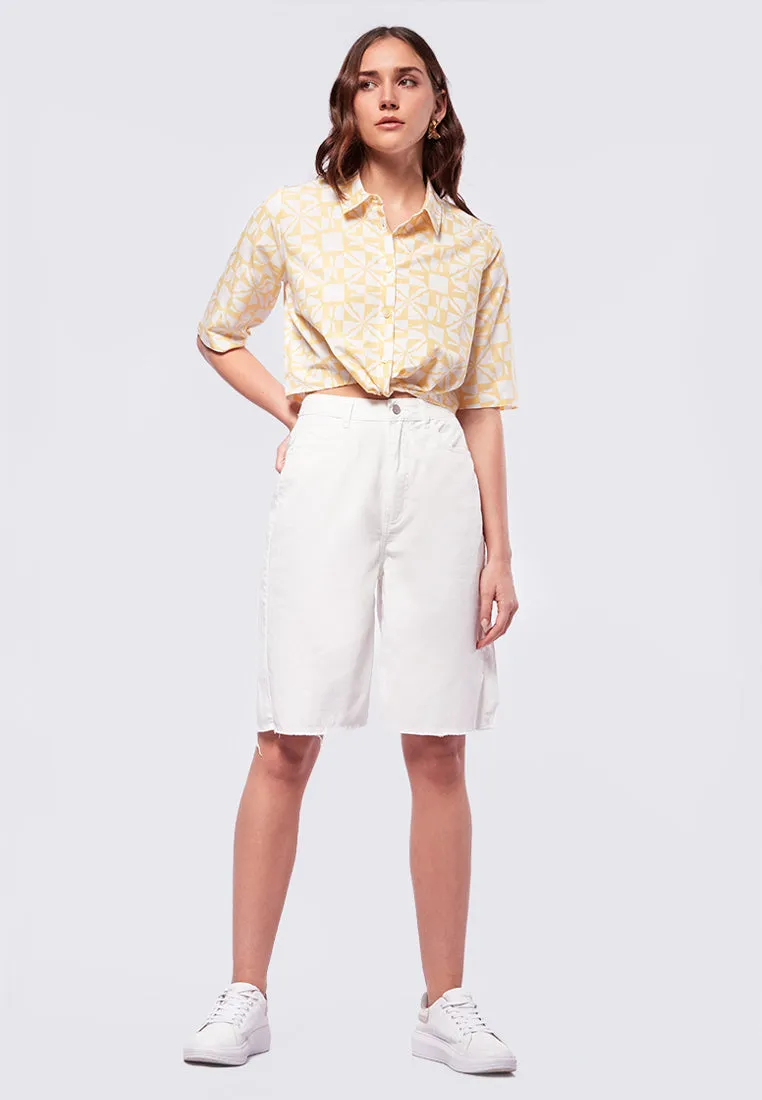 Short Sleeve Blouse with Twist Details