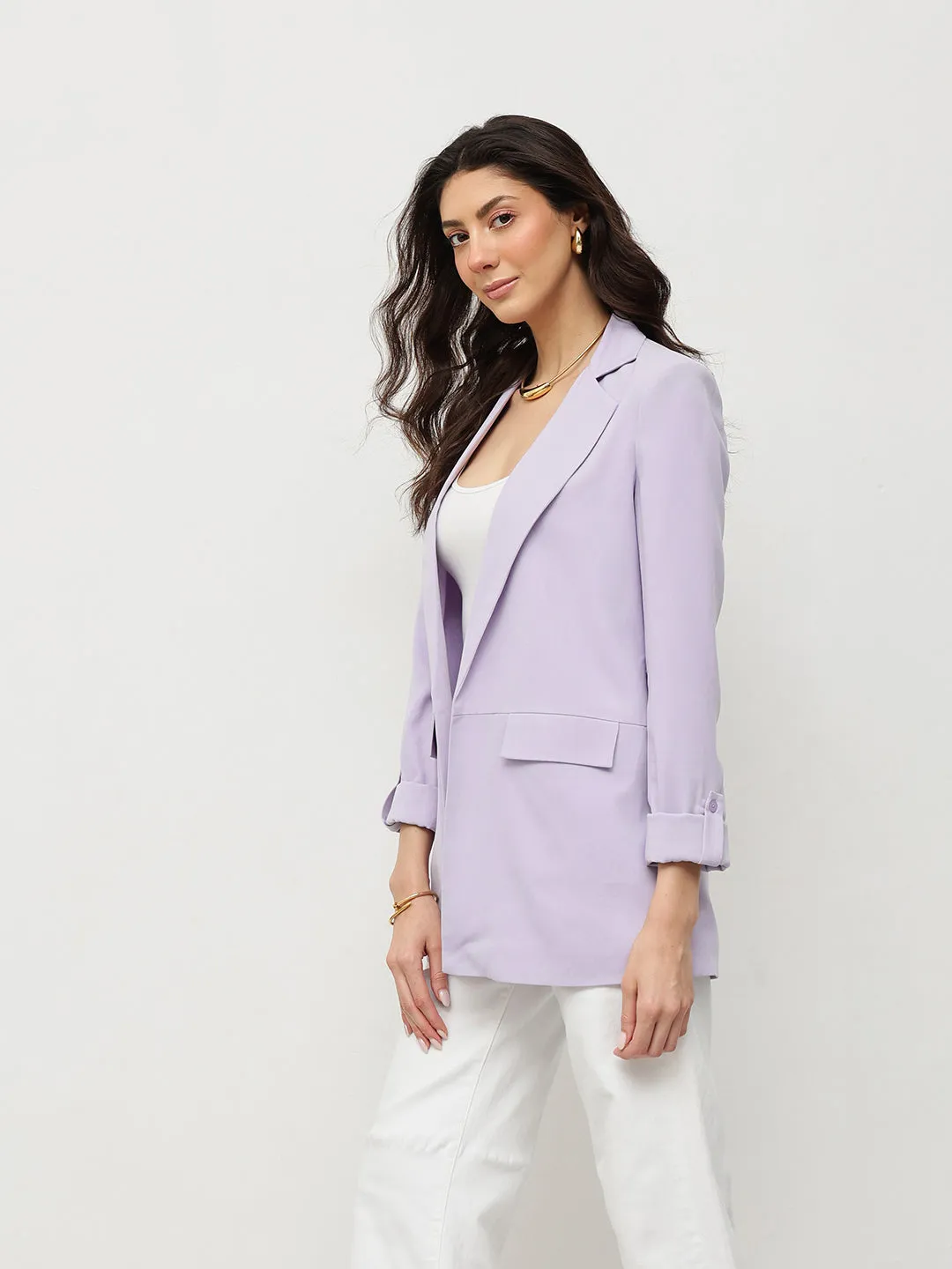 Soft Lavender Elegance Blazer