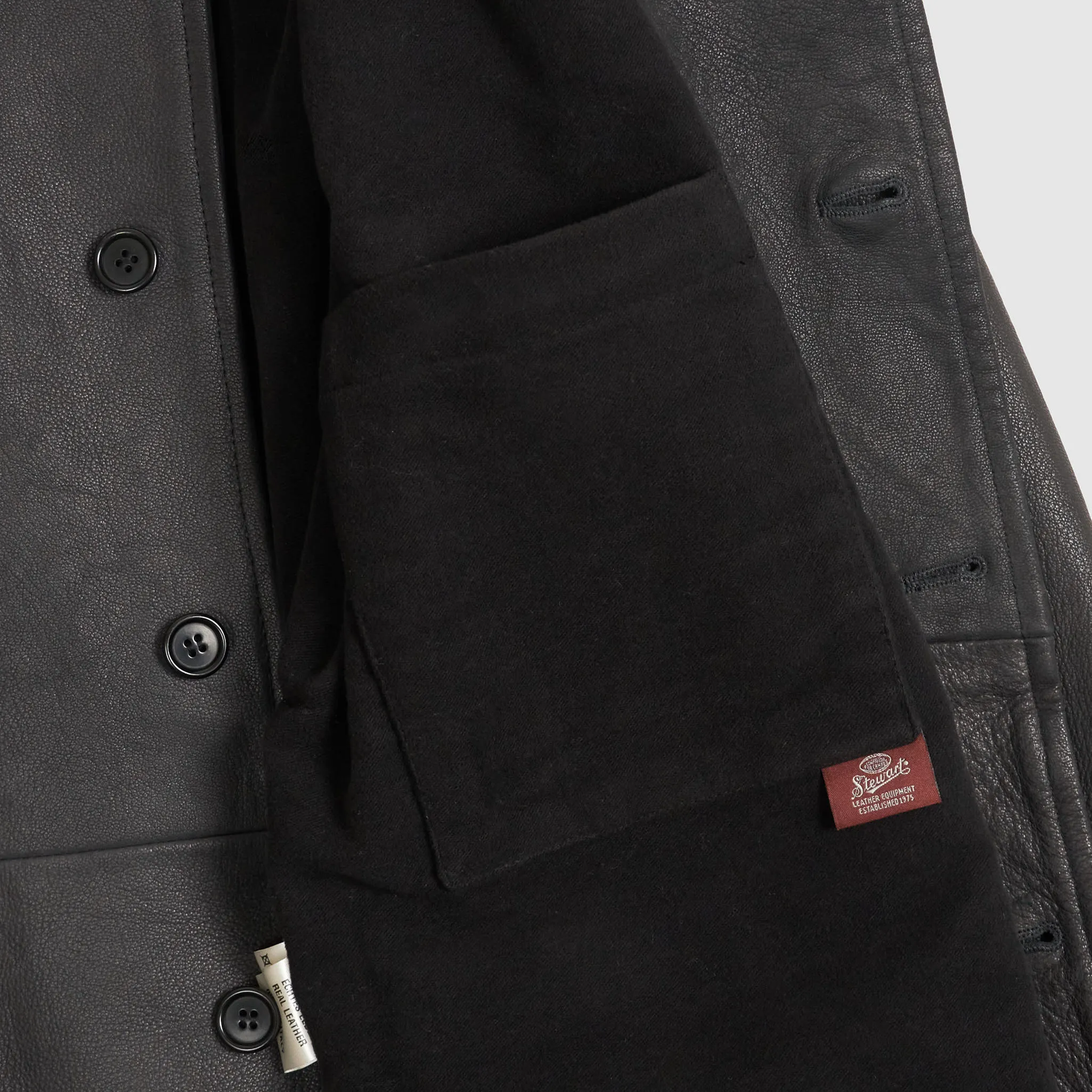 Stewart Car Coat Leather Blazer Jacket