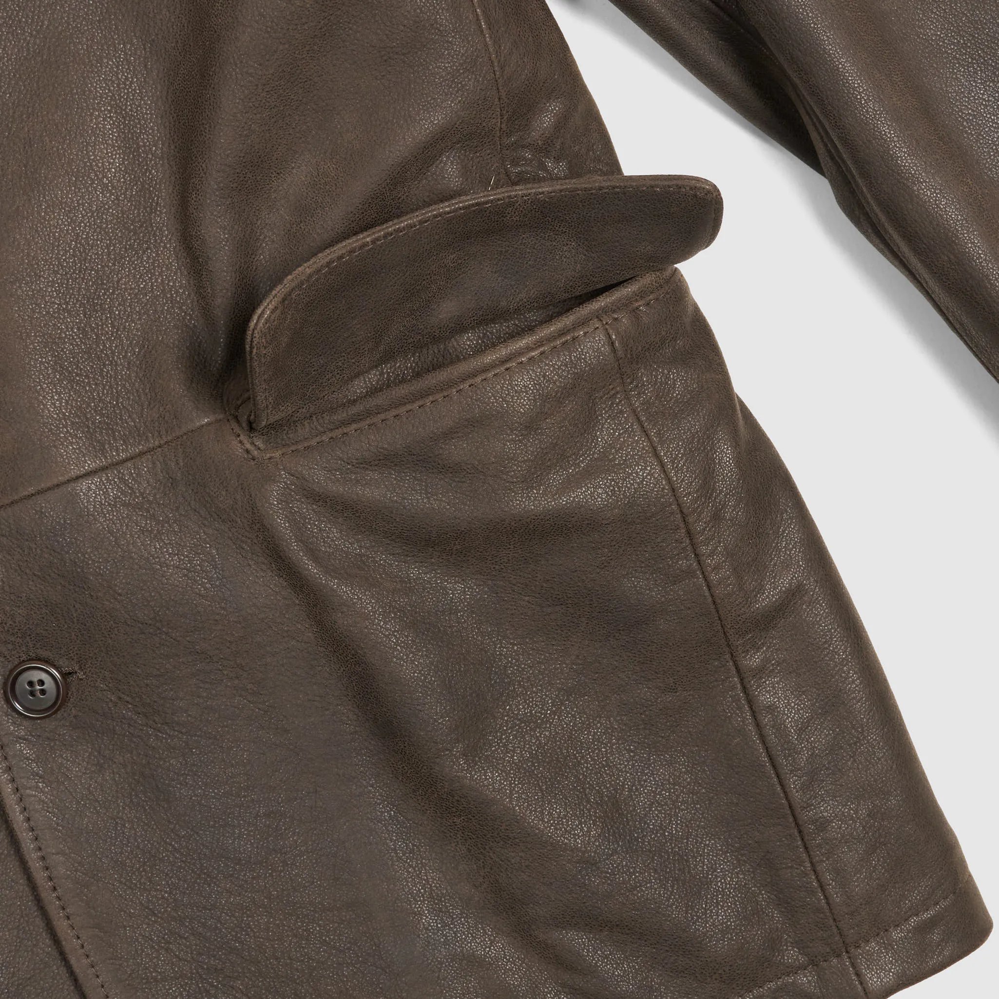 Stewart Car Coat Leather Blazer Jacket