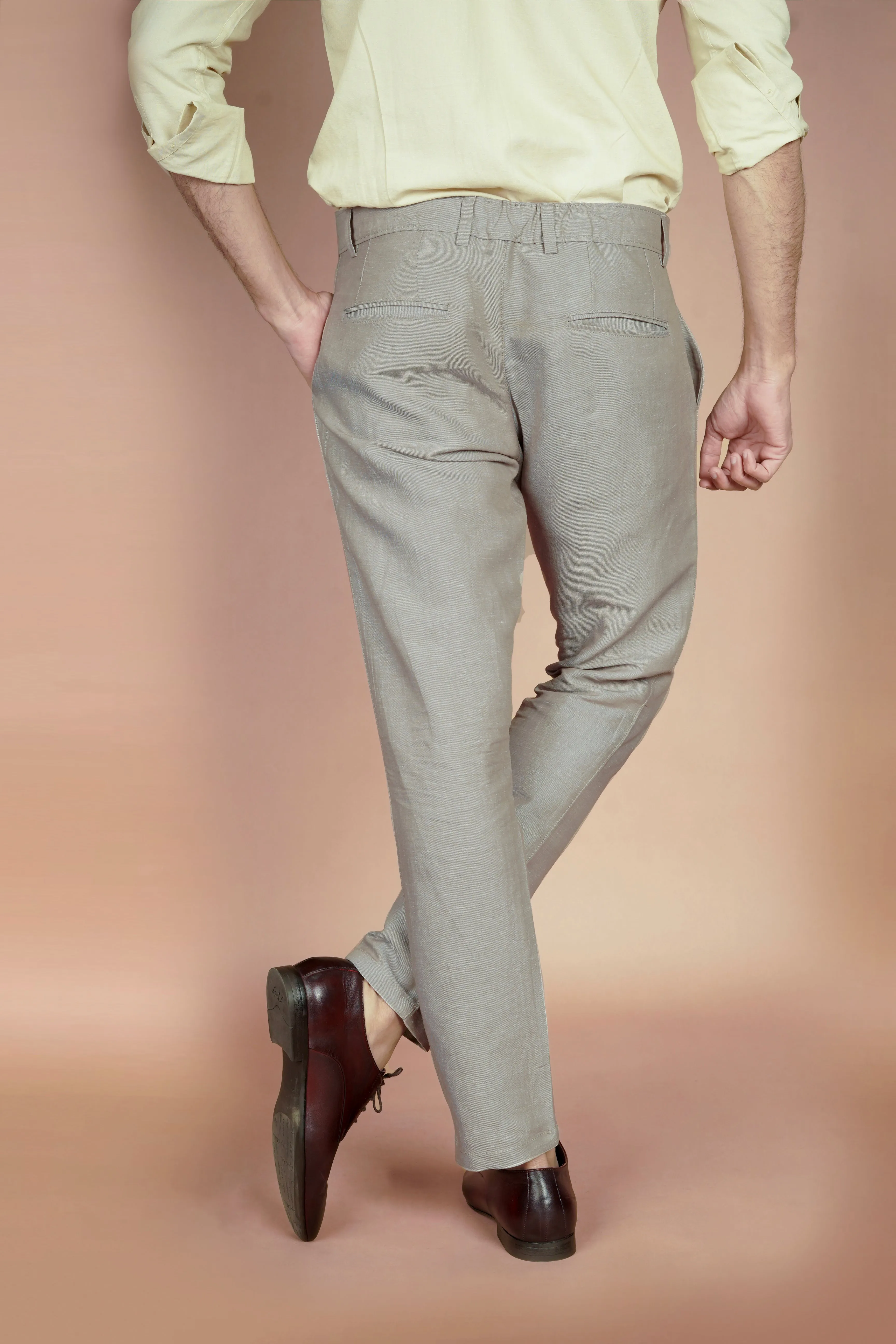 Taupe Linen Trousers
