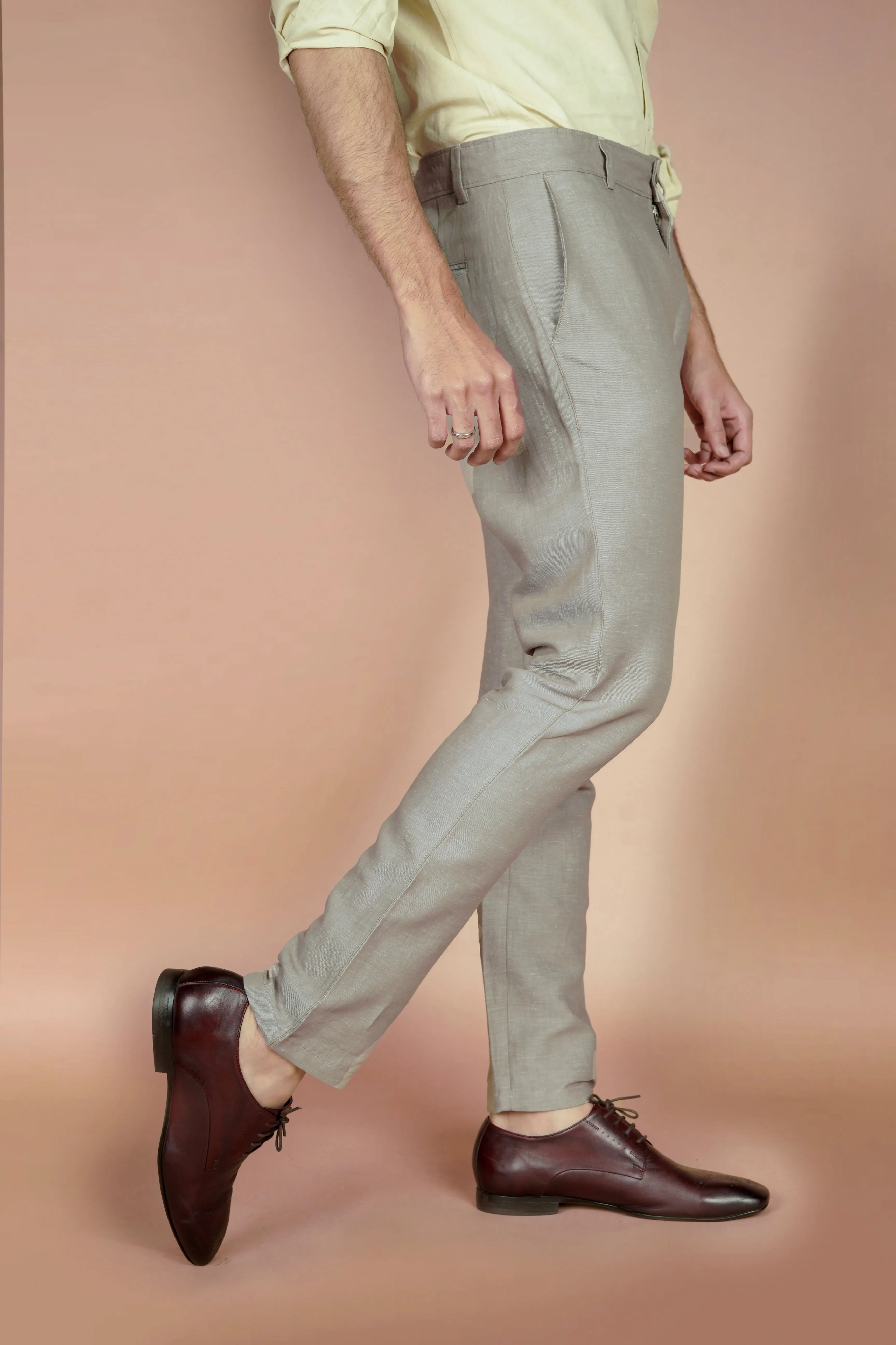 Taupe Linen Trousers