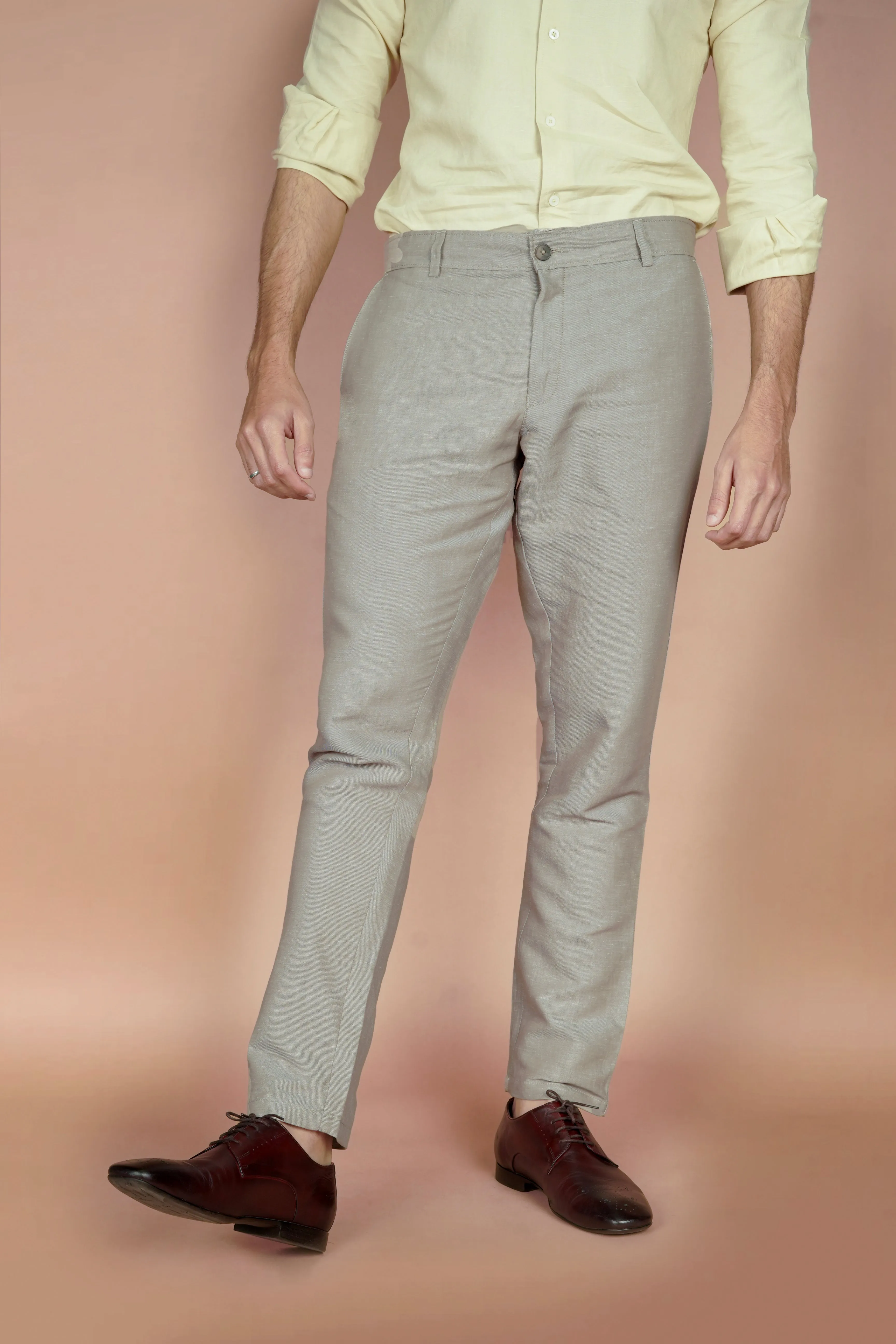 Taupe Linen Trousers