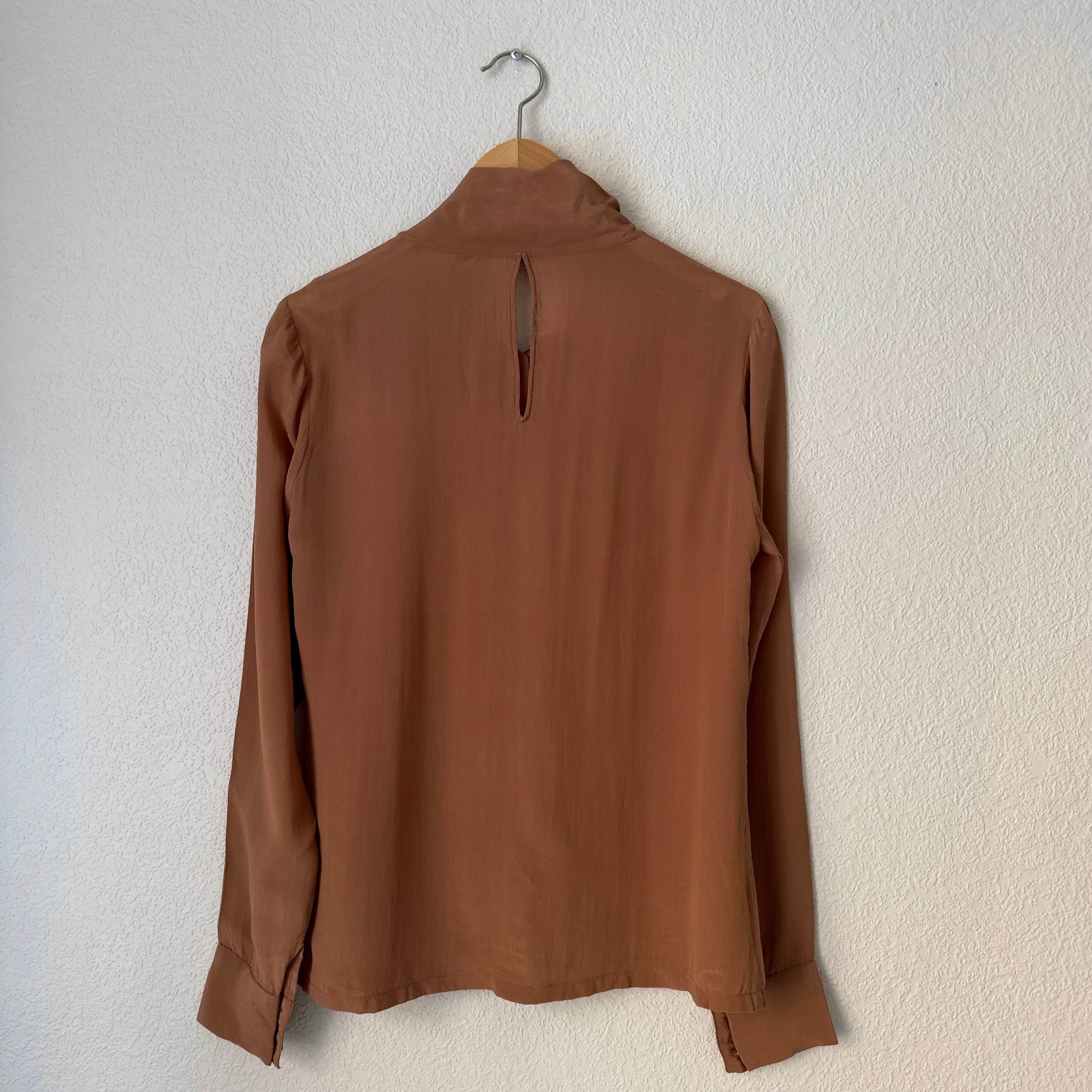 Tie Neck Silk Blouse