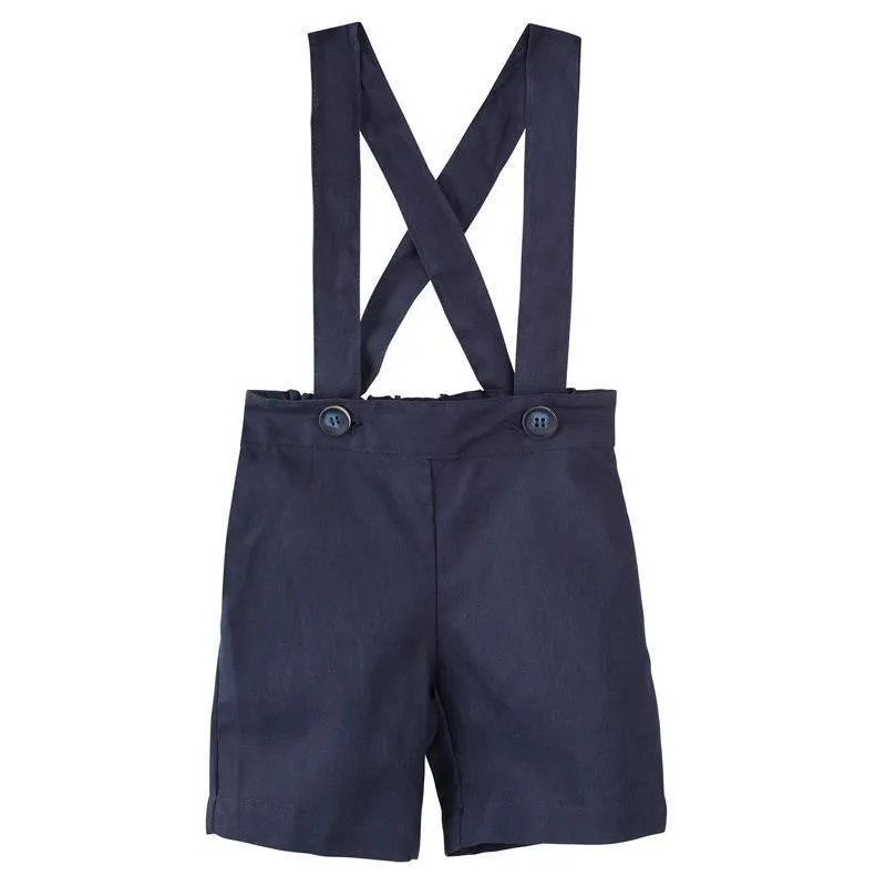 Toby Suspender Shorts - Navy