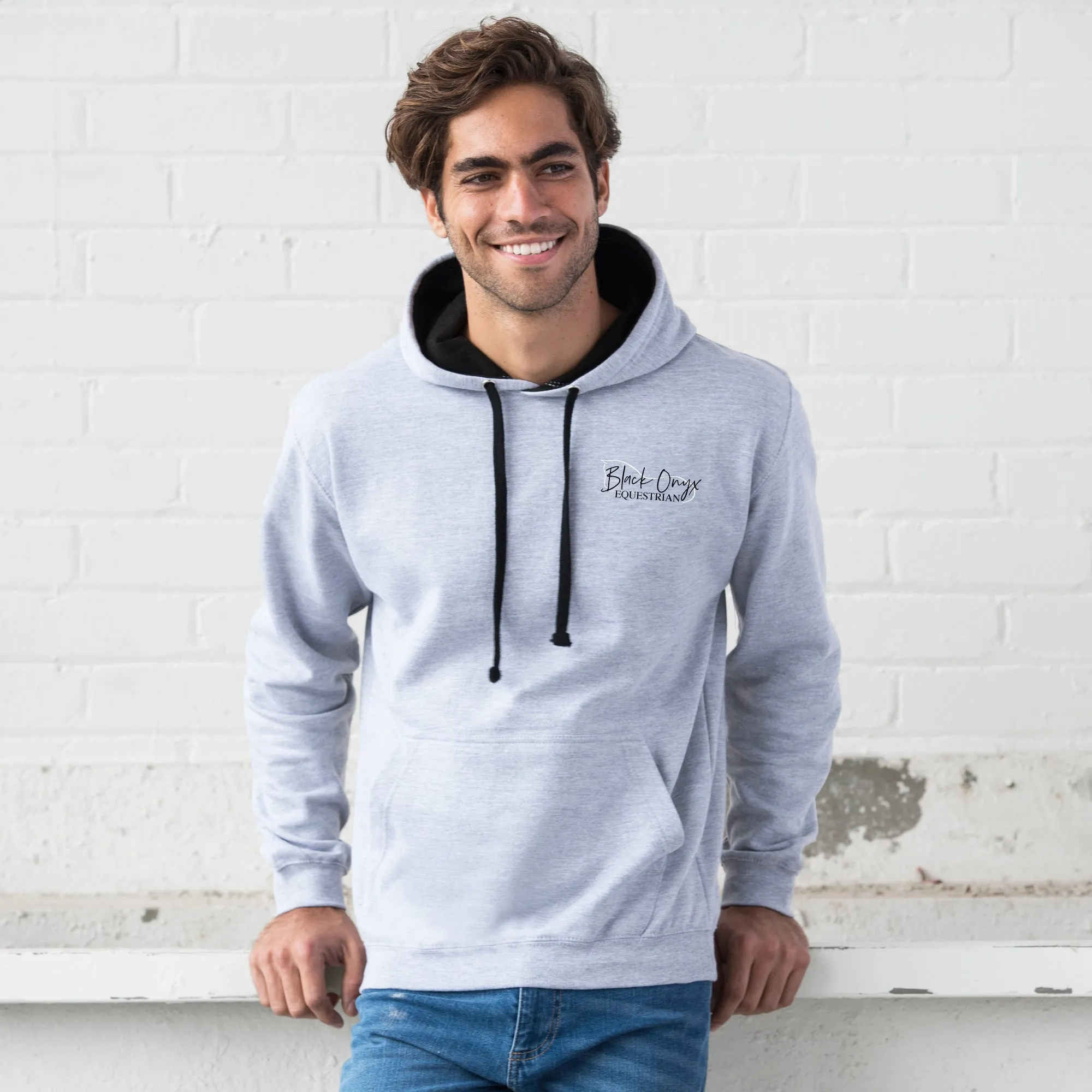 Unisex Contrast Hoodie - Grey