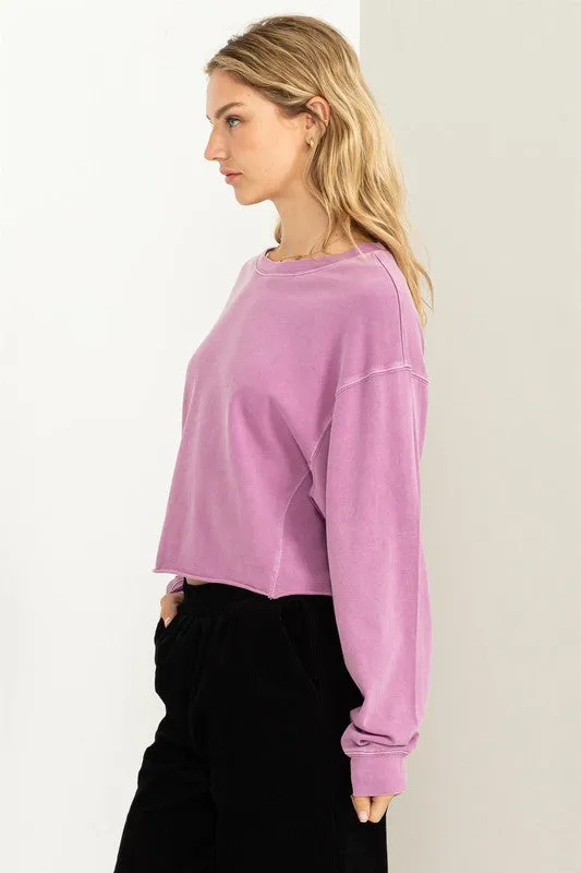Urban Comfort Cropped Pullover Sweatshirt