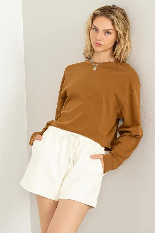 Urban Comfort Cropped Pullover Sweatshirt