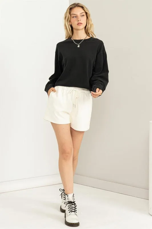 Urban Comfort Cropped Pullover Sweatshirt