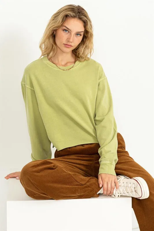 Urban Comfort Cropped Pullover Sweatshirt