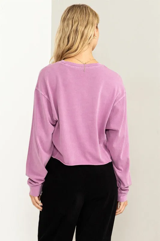 Urban Comfort Cropped Pullover Sweatshirt