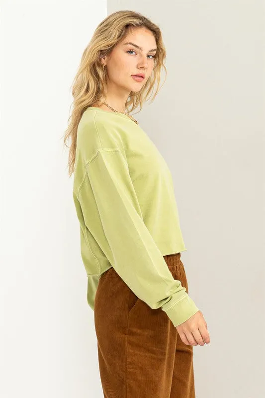 Urban Comfort Cropped Pullover Sweatshirt