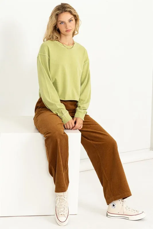 Urban Comfort Cropped Pullover Sweatshirt