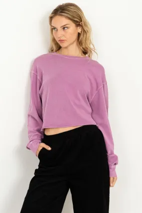Urban Comfort Cropped Pullover Sweatshirt