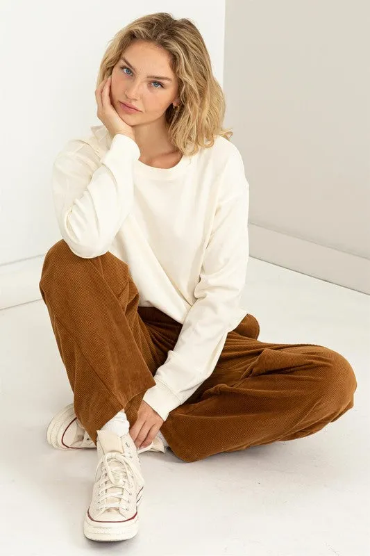 Urban Comfort Cropped Pullover Sweatshirt