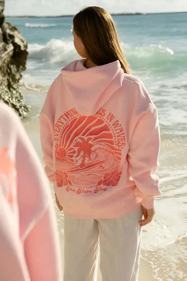 Vibrant Sunset Glow Oversized Hoodie
