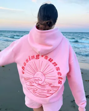 Vibrant Sunset Glow Oversized Hoodie
