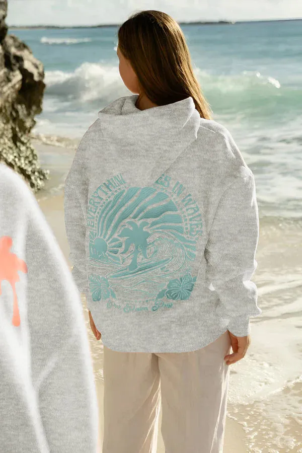 Vibrant Sunset Glow Oversized Hoodie