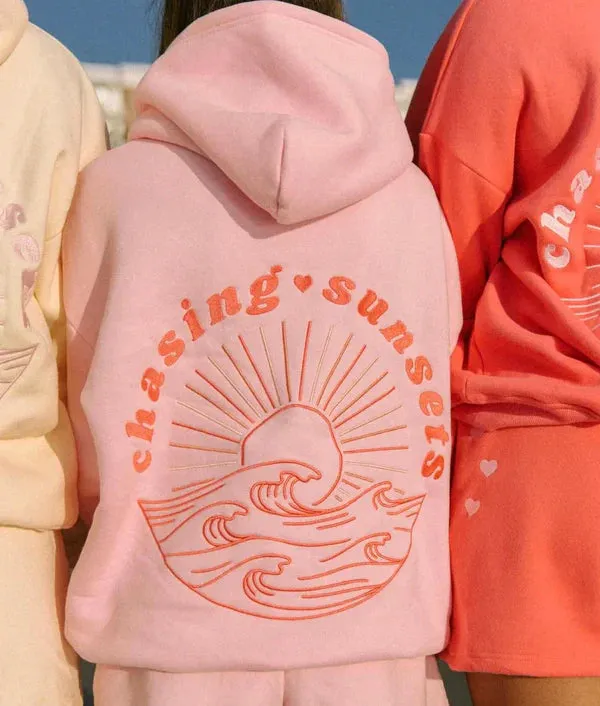 Vibrant Sunset Glow Oversized Hoodie