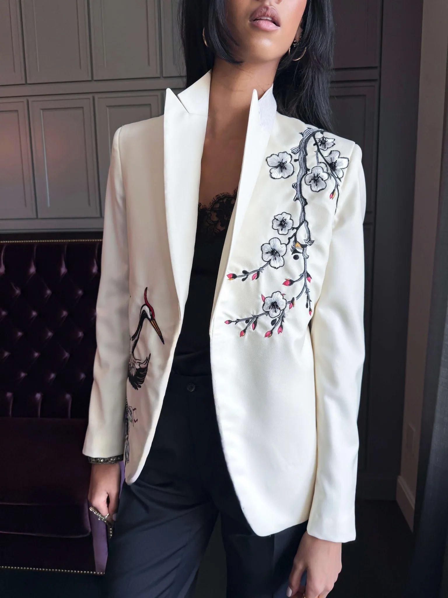 WOMEN'S EMBROIDERED BEADED JACKET