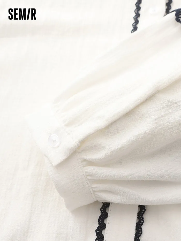 Women's Shirt With Crochet Details