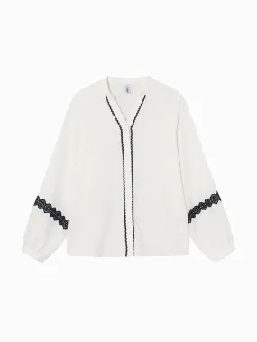Women's Shirt With Crochet Details