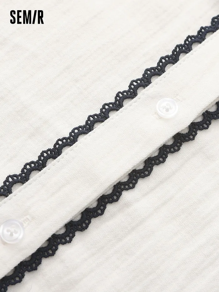 Women's Shirt With Crochet Details
