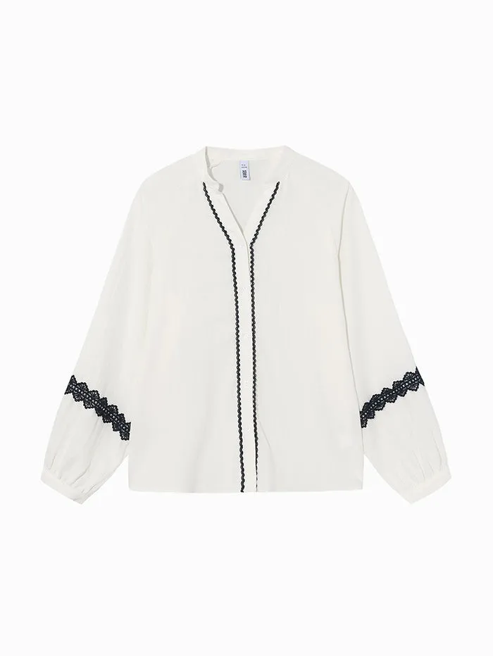 Women's Shirt With Crochet Details
