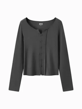 Women's Top With Front Buttons Details